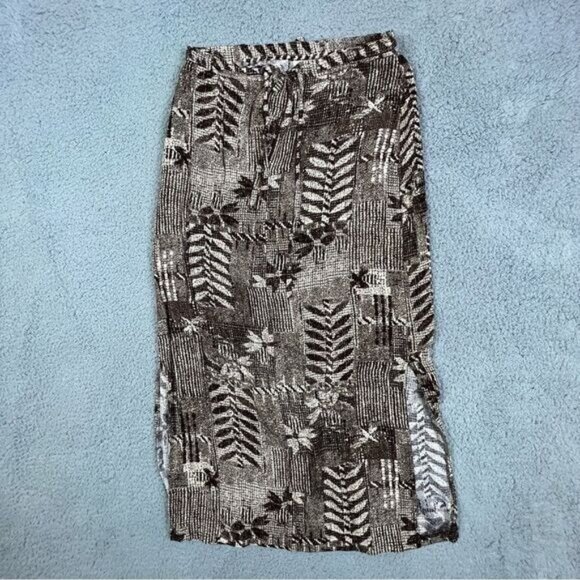 J JILL WOMENS LONG SKIRT SIZE 8 BROWN AND TAN PATTERN - Picture 1 of 8